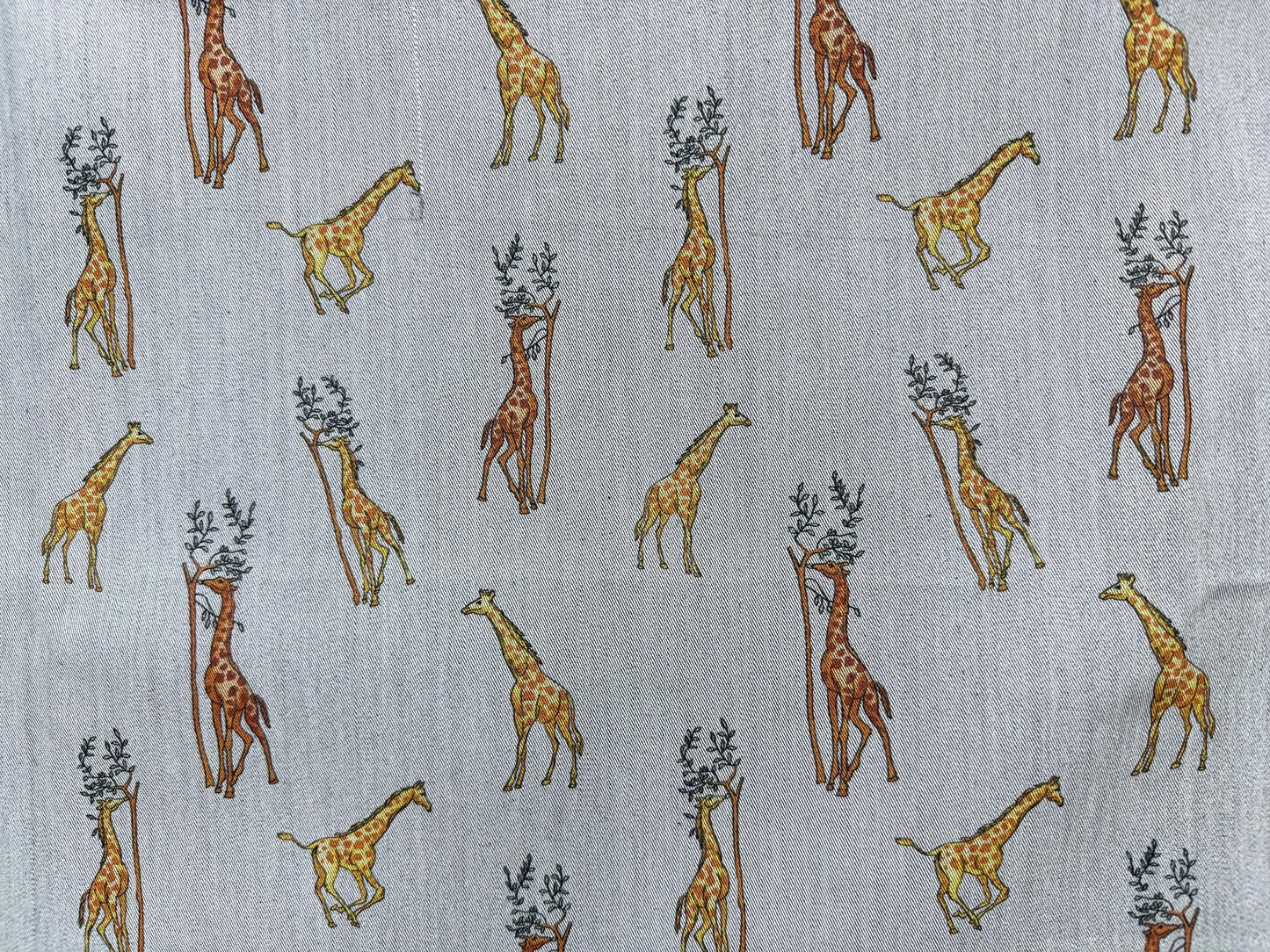 Zürafa Desenli Kumaş - Safari Hayvan Desenli | Muslin, Poplin, Keten, Saten, Kot, Gabardin, Döşemelik ve Ceket Dikimi İçin Su Geçirmez