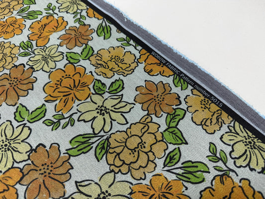 Çiçekli Kumaş – Kendin Yap, Döşemelik ve Giyim için Muslin, Poplin, Keten, Saten ve Kot Kumaşlara Özel Baskı – Sketch Çiçek Desenli