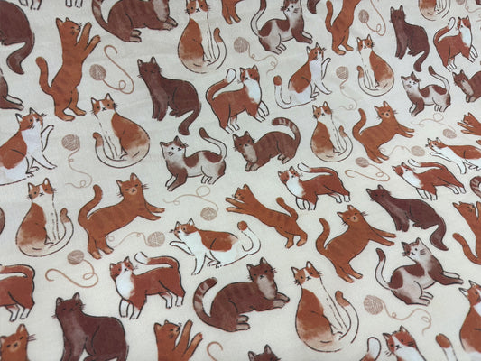 Kedi Baskılı Kumaş – Kendin Yap, Döşeme ve Giyim için Muslin, Poplin, Keten, Saten ve Kot Kumaşlara Özel Baskı