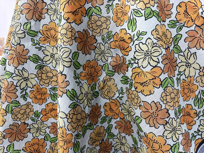 Çiçekli Kumaş – Kendin Yap, Döşemelik ve Giyim için Muslin, Poplin, Keten, Saten ve Kot Kumaşlara Özel Baskı – Sketch Çiçek Desenli