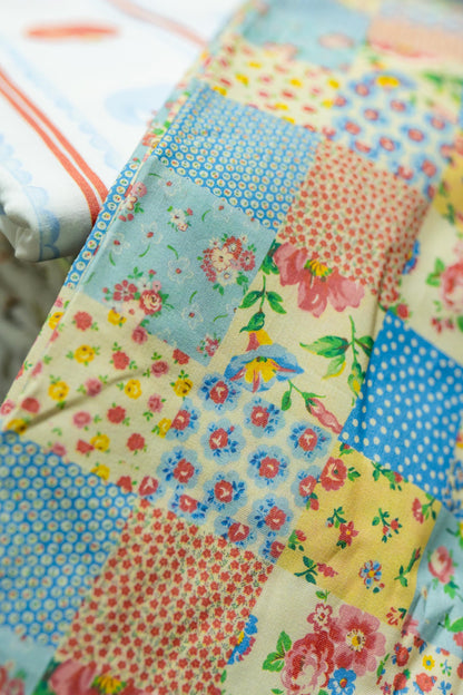 Kırkyama (Patchwork) Çiçekli Poplin Kumaş, Baskılı Poplin Kumaş, Poplin Kumaş, El Sanatları için Kumaş, Ev Dekorasyonu Kumaş, Eşsiz Dikiş Kumaşı, 148 cm