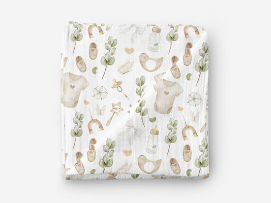 Boho Bebek Temalı Desenli Kumaş