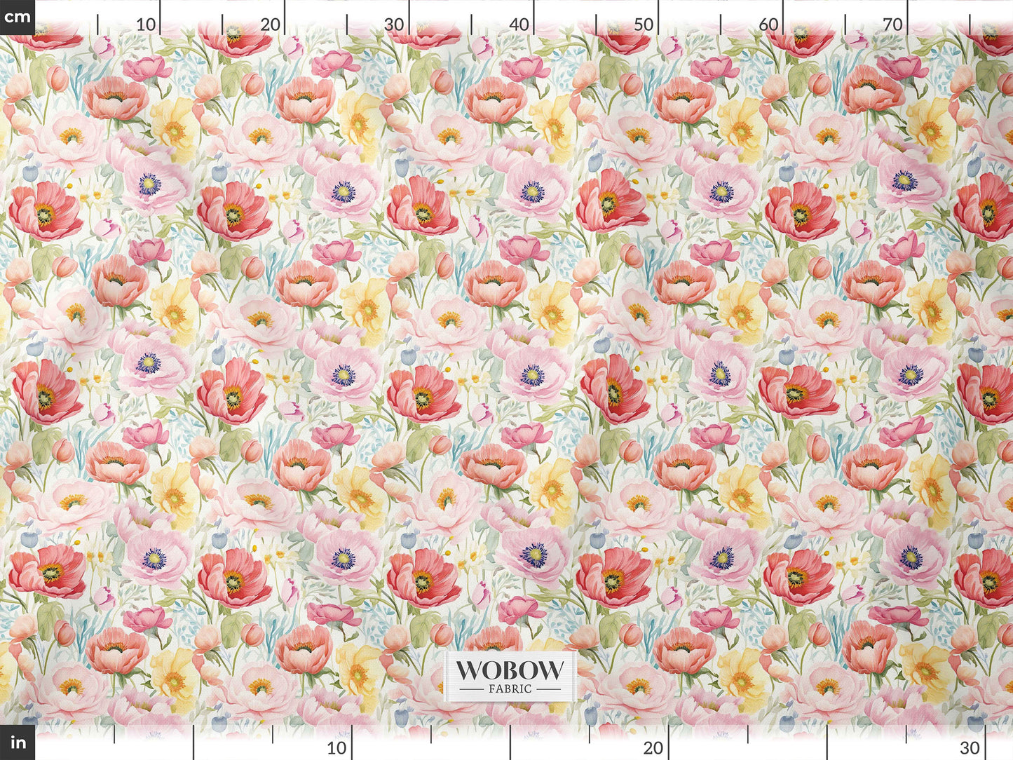 Pastel Çiçek Desenli Kumaş – Müslin, Poplin, Keten ve Diğer Seçenekler