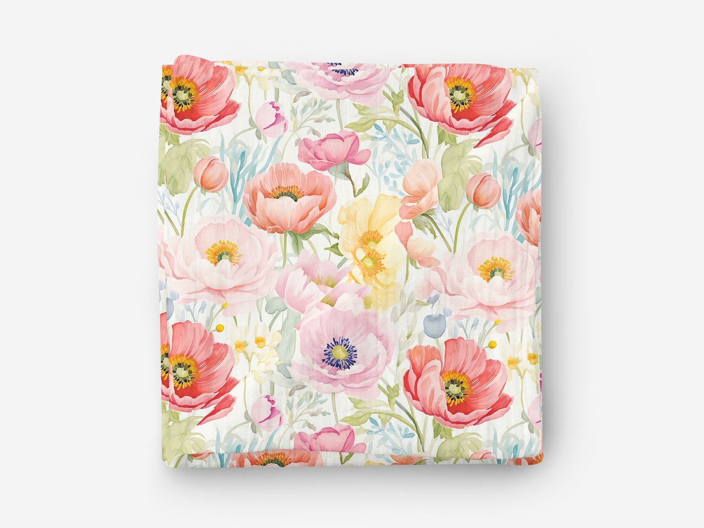 Pastel Çiçek Desenli Kumaş – Müslin, Poplin, Keten ve Diğer Seçenekler