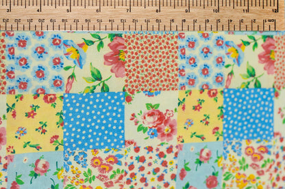 Kırkyama (Patchwork) Çiçekli Poplin Kumaş, Baskılı Poplin Kumaş, Poplin Kumaş, El Sanatları için Kumaş, Ev Dekorasyonu Kumaş, Eşsiz Dikiş Kumaşı, 148 cm